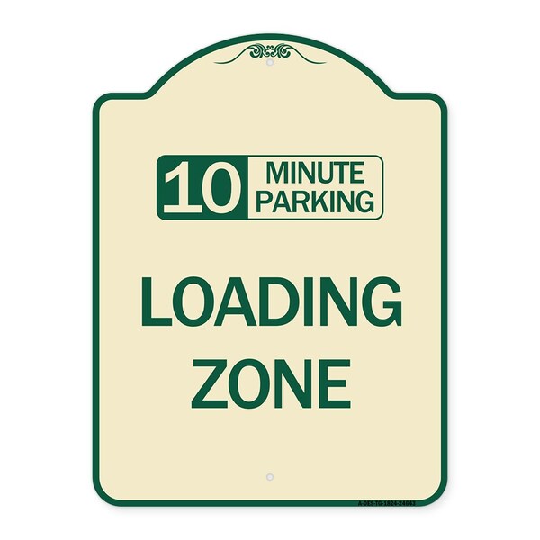 Signmission 10 Minute Parking Loading Zone Heavy-Gauge Aluminum Architectural Sign, 24" x 18", TG-1824-24643 A-DES-TG-1824-24643 - main
